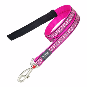 Correa para Perro Red Dingo Hueso Reflectante Fucsia