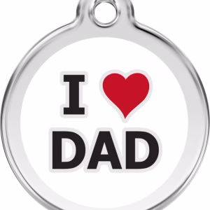 Placa ID Te quiero Papá Personalizable