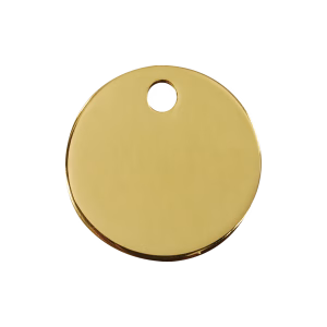 Placa ID Círculo Personalizable Latón