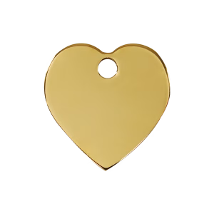Placa ID Corazón Personalizable Latón