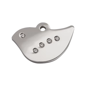 Placa ID Pájaro Diamante Personalizable