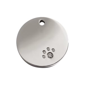 Placa ID Círculo Diamante Personalizable