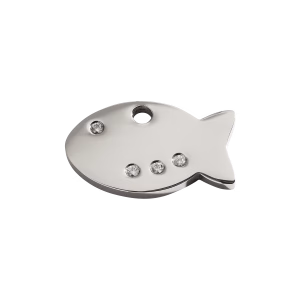 Placa ID Pez Diamante Personalizable