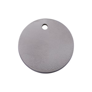 Placa ID Círculo Titanio Personalizable
