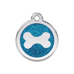 Placa ID Hueso Brillo Personalizable