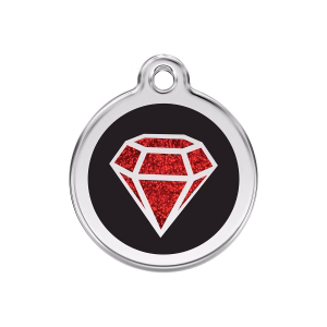 Placa ID Rubí Brillo Personalizable