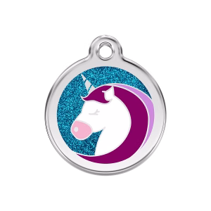 Placa ID Unicornio Brillo Personalizable