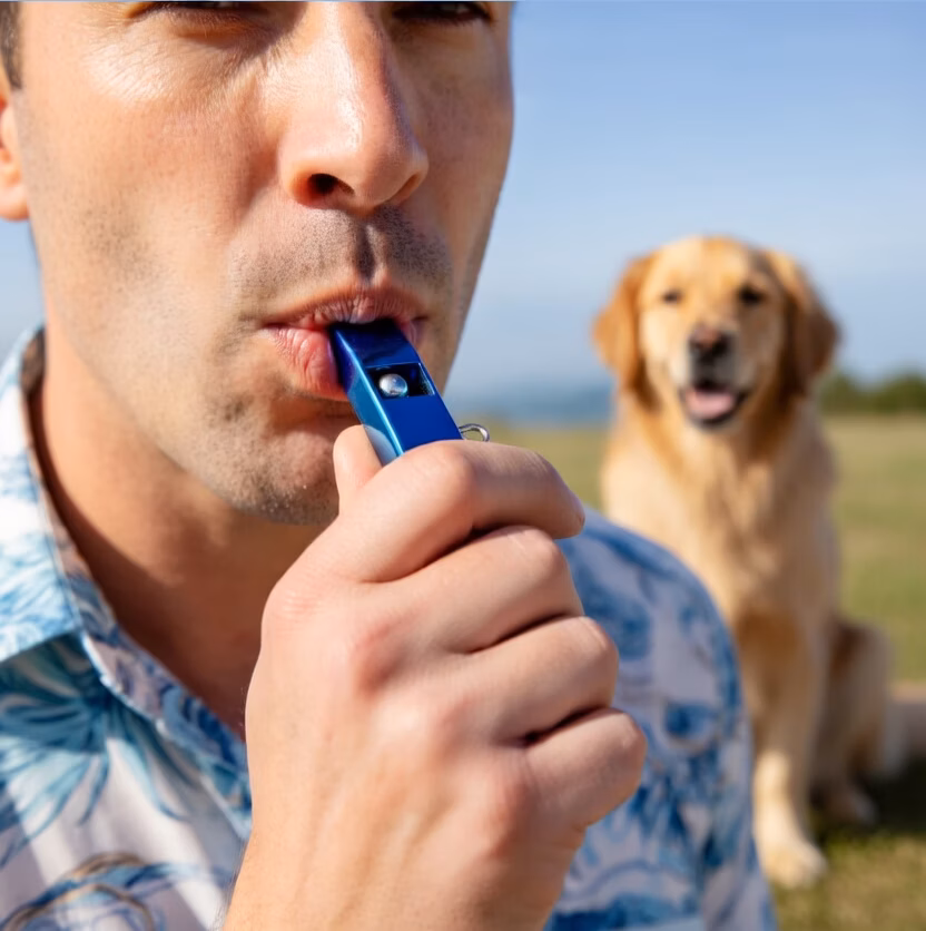 Adiestramiento con silbato para perros