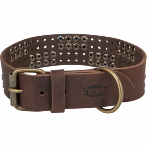 Trixie Rustic Collar de piel engrasada Remaches