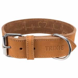 Trixie Collar de Cuero Engrasado Rustic "Heartbeat"
